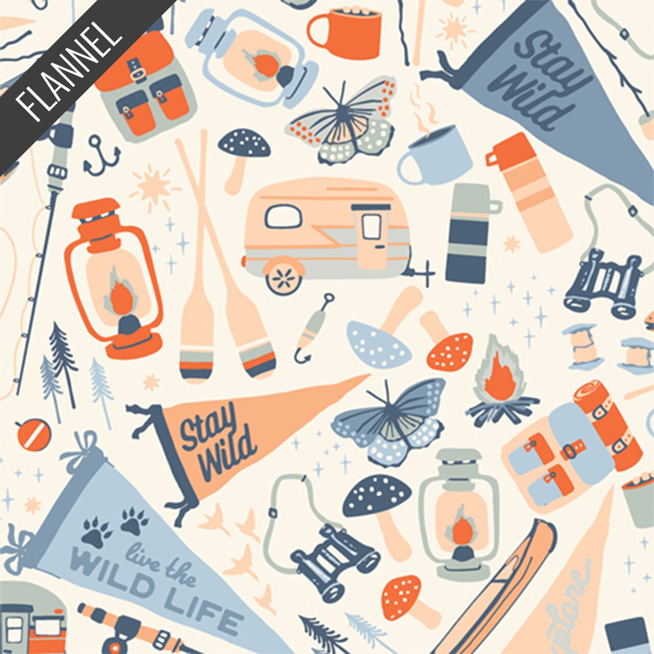 Jamboree Flannel in Outdoors (f-64600a) | Art Gallery Flannel | AGF Studio | Art Gallery